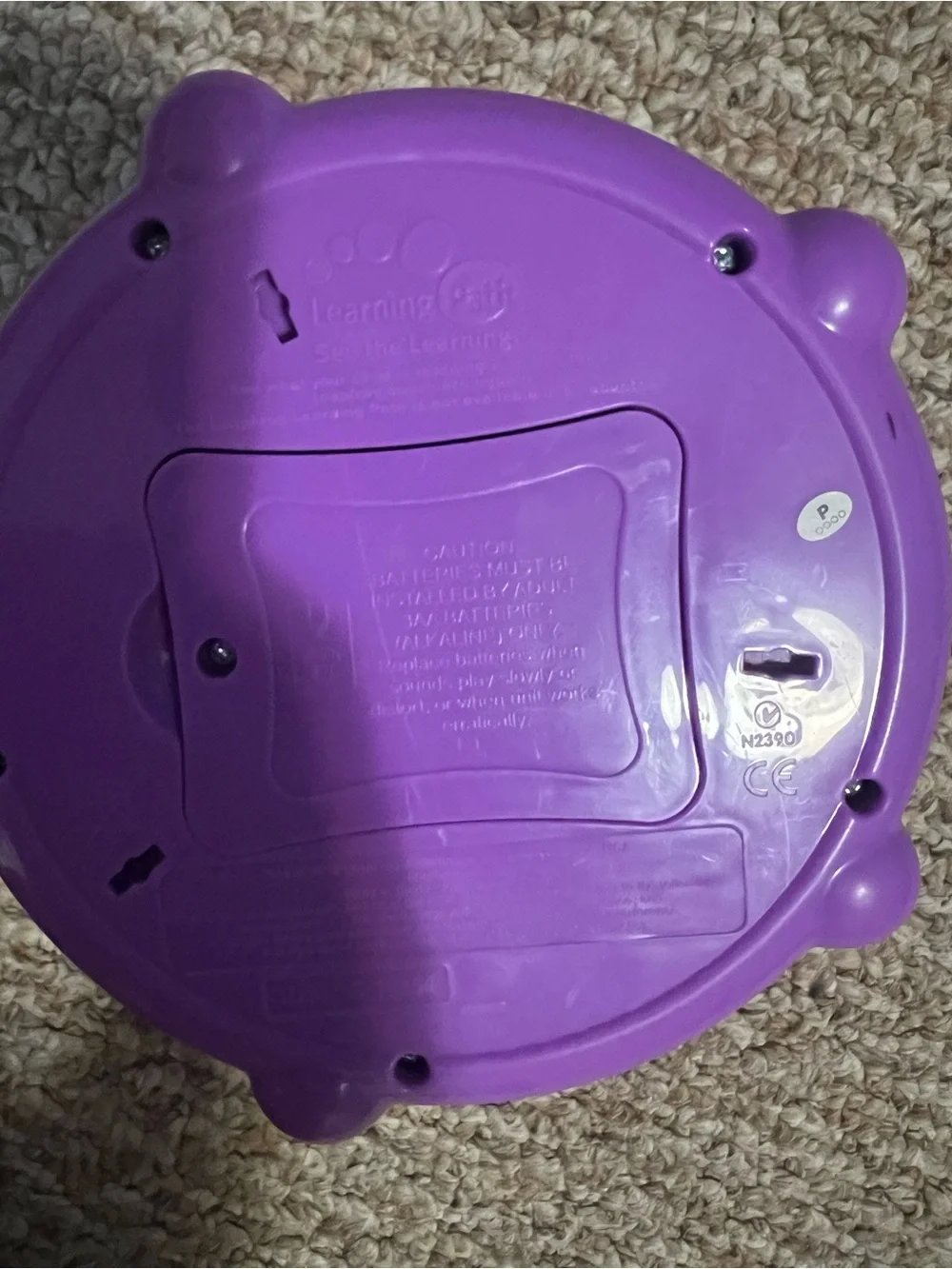 Toddler Pink Handprint Rhythm Drum - Portable Music Toy